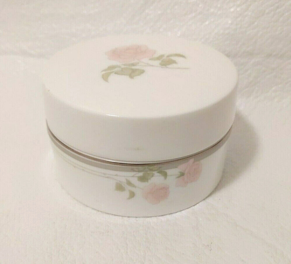 Royal Doulton Fine Bone China Twilight Rose Covered Round Trinket Dish